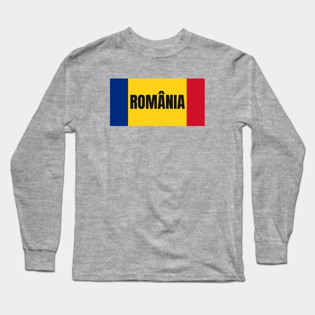 Romanian Flag Colors Long Sleeve T-Shirt by aybe7elf